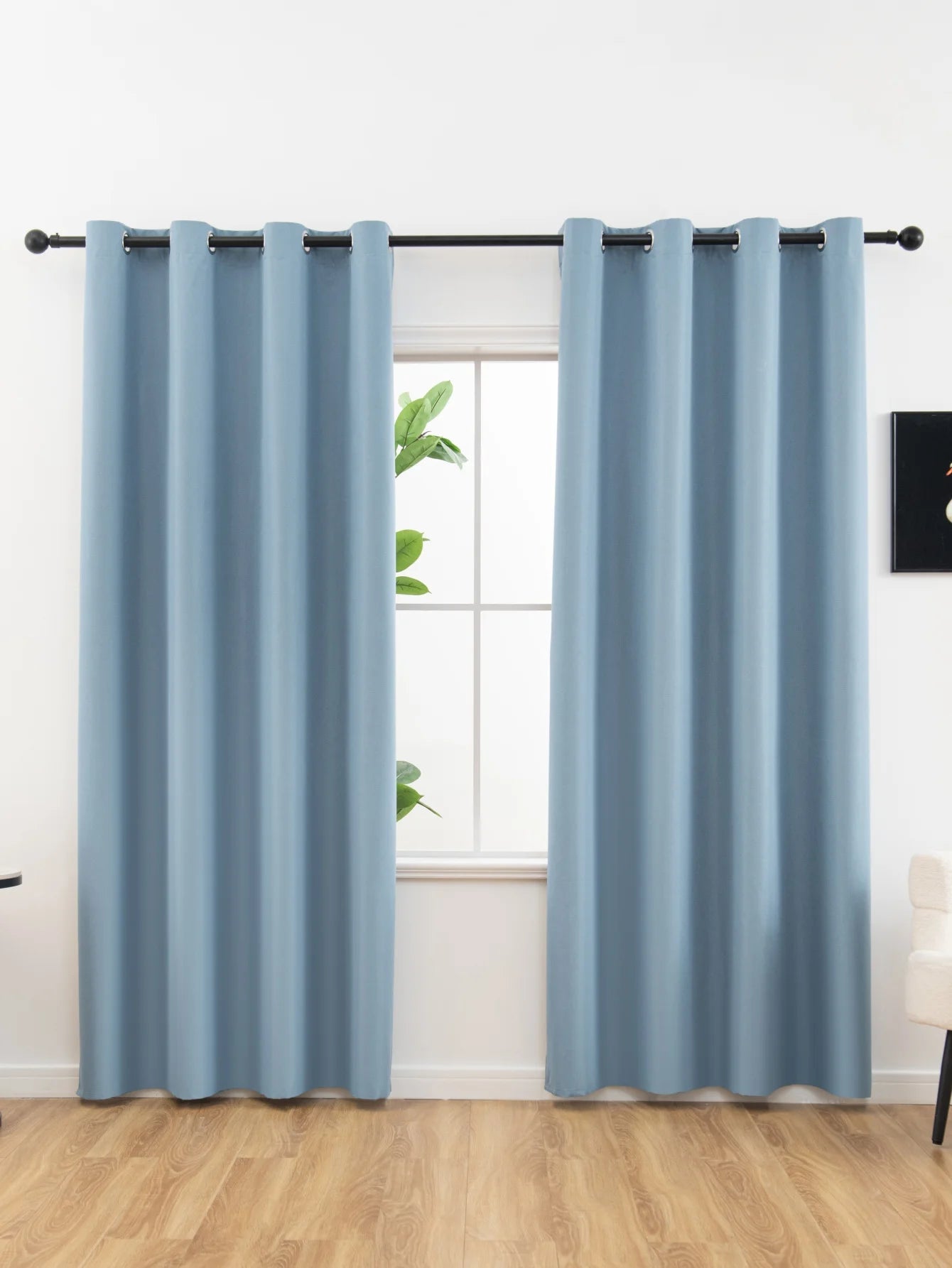 1panel Solid 100% Blackout Curtains with Grommets - Total Privacy Drapes