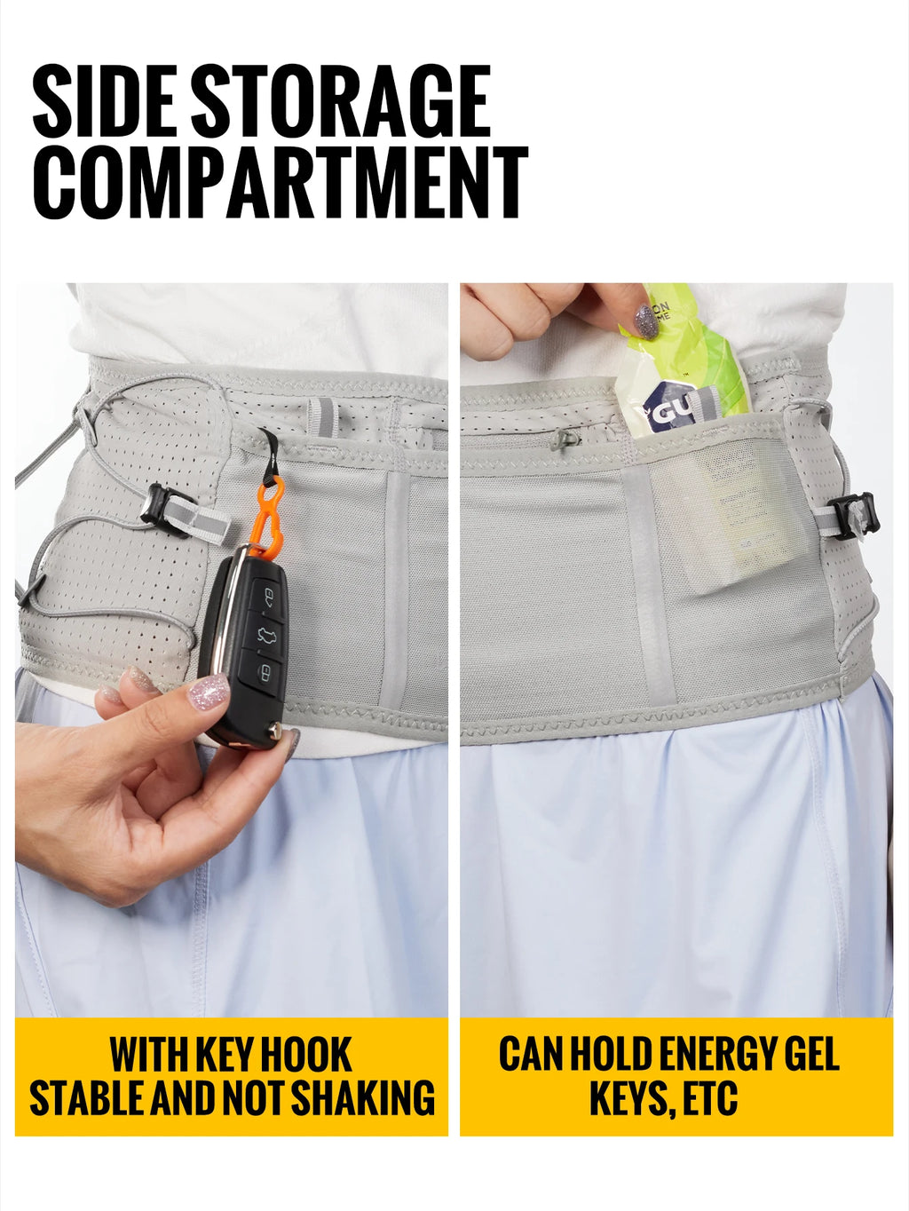 WRELS Invisible Running Belt - Waterproof Multi-Function Marathon Fanny Pack