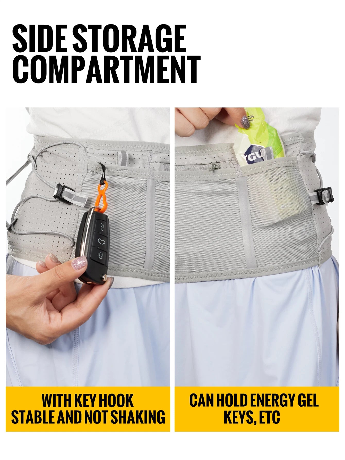 WRELS Invisible Running Belt - Waterproof Multi-Function Marathon Fanny Pack