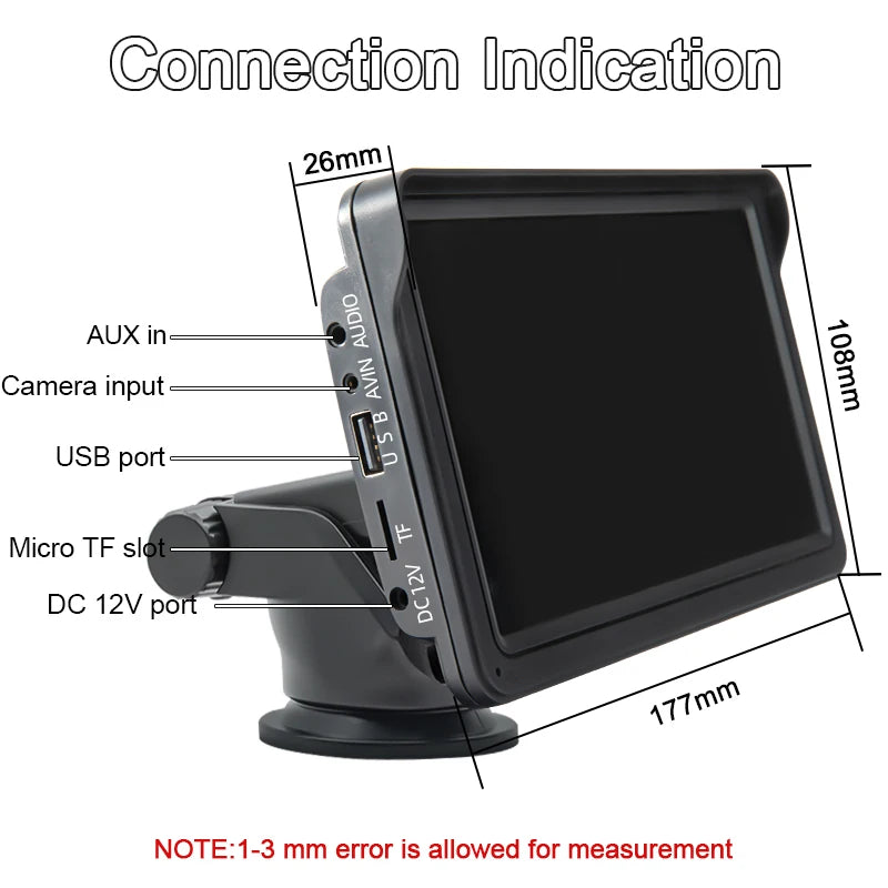 Hippcron 7inch Wireless CarPlay Android Auto Portable Car Radio