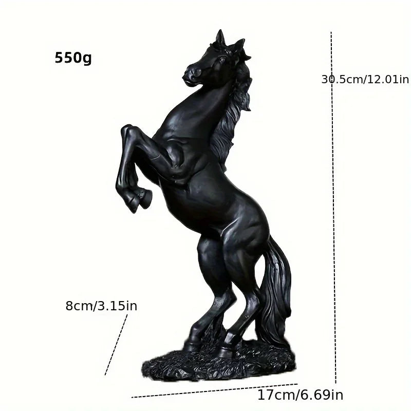 Golden White Black Horse Statue | Nordic Abstract Home Decor Sculpture