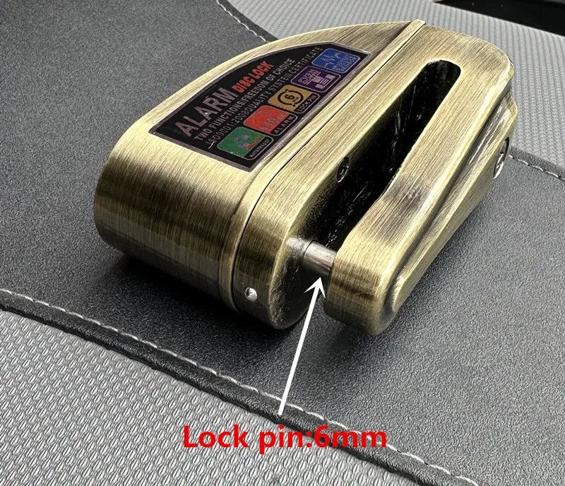 Falante Motorcycle Disc Brake Alarm Lock - Waterproof Anti-Theft Security for Bikes