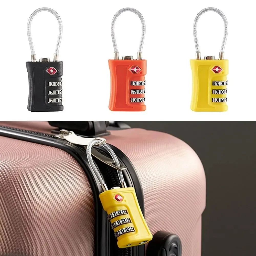 TSA Approved Luggage Locks 4-Pack - 3-Digit Combination Travel Security