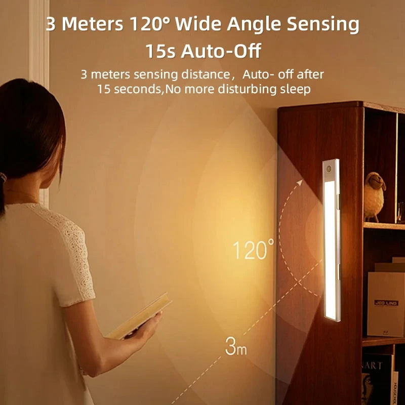 LED Cabinet Sensor Lights - Adjustable Brightness Motion Tube