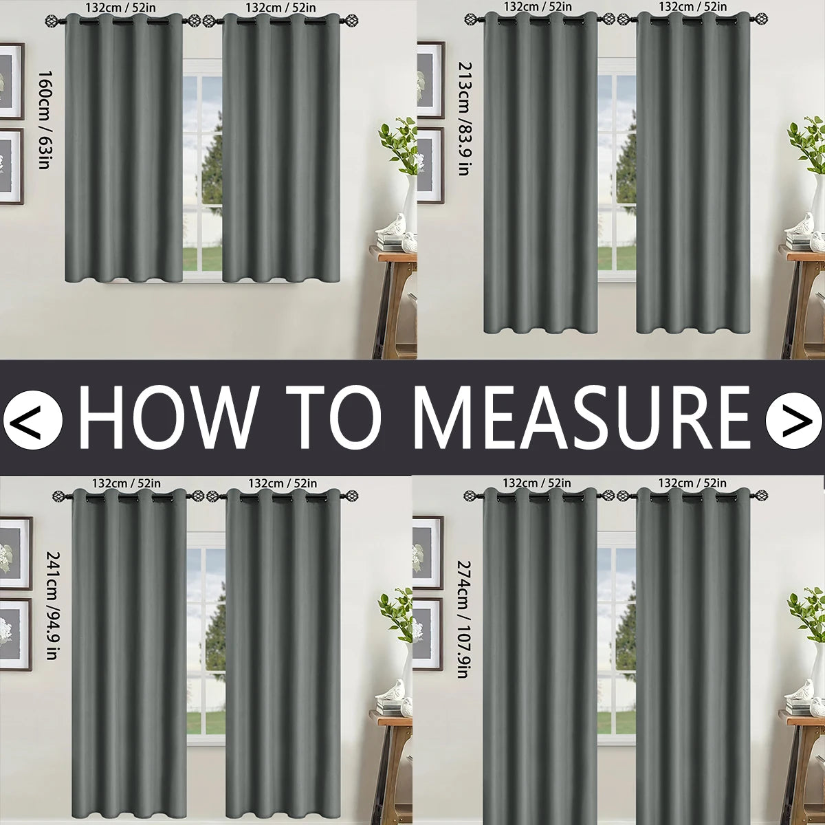Modern Blackout Curtains - 2 Pcs Set with Coated Lining for Home Decor