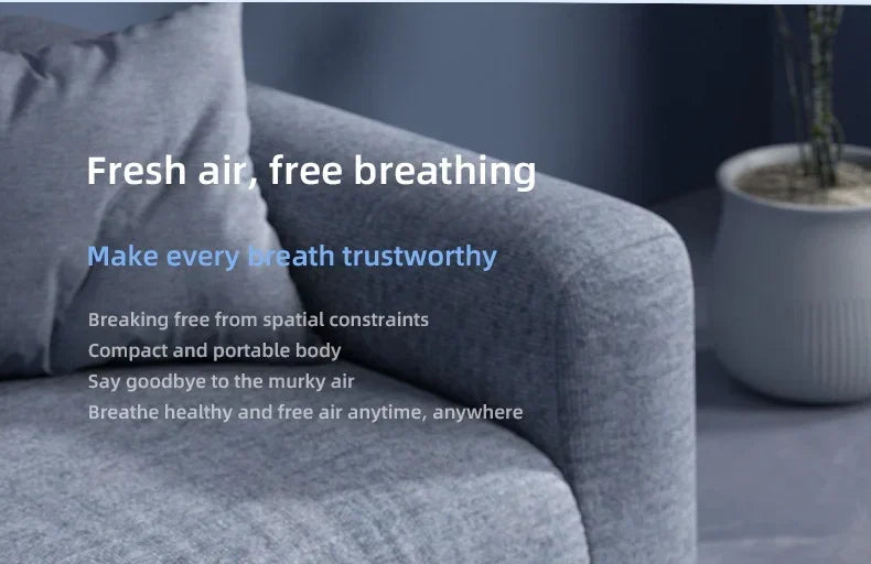 TINSOL Mini Air Purifier - HEPA Filter & Negative Ion Technology