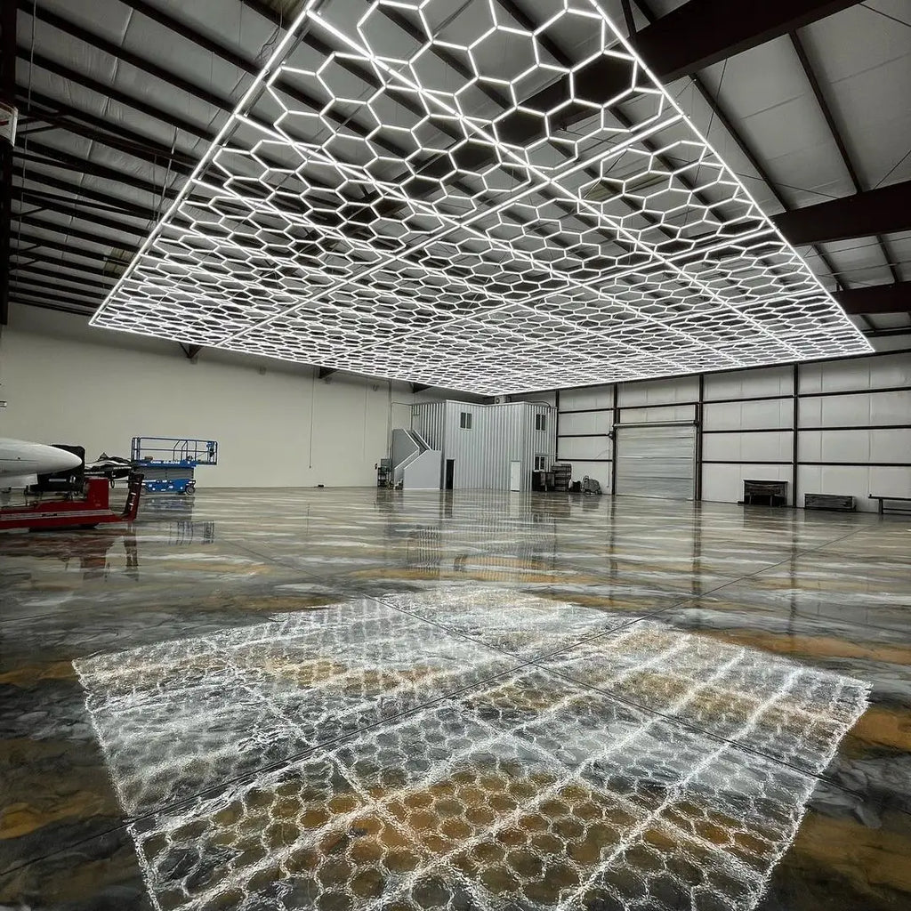 Garage Hexagon LED Light 50000H 6500K Ultra Bright
