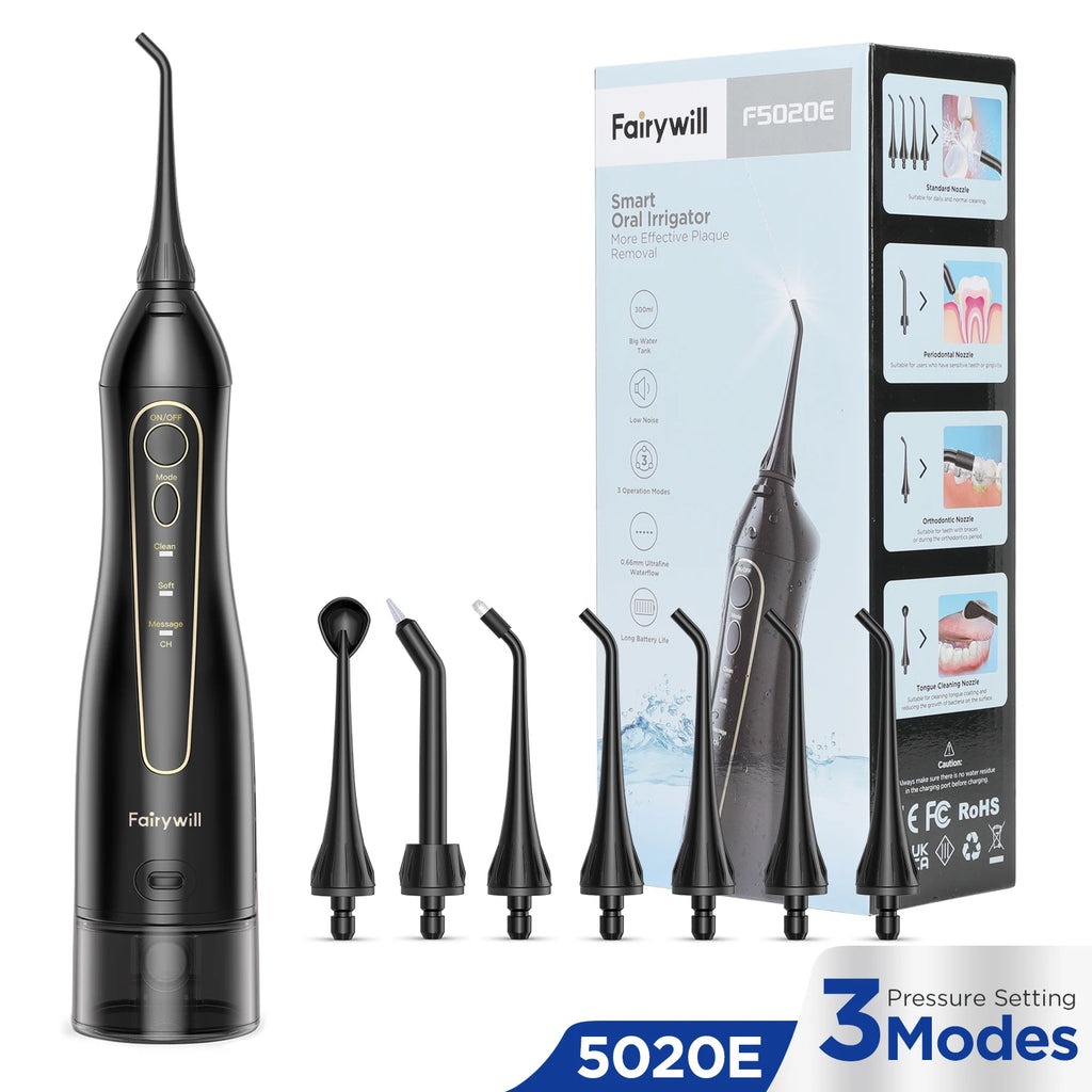 Fairywill Water Flosser - Rechargeable Portable Oral Irrigator