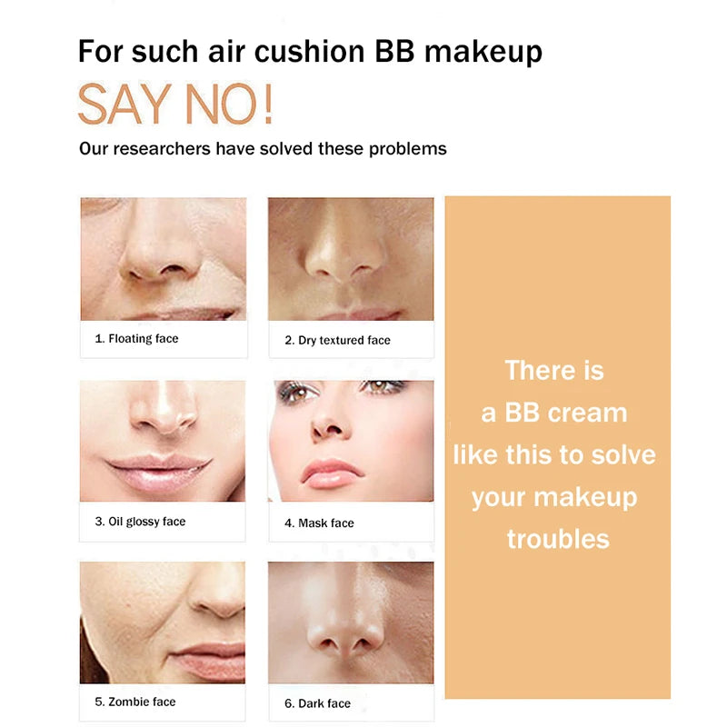Air Cushion BB Cream Foundation Concealer - Waterproof & Oil Control