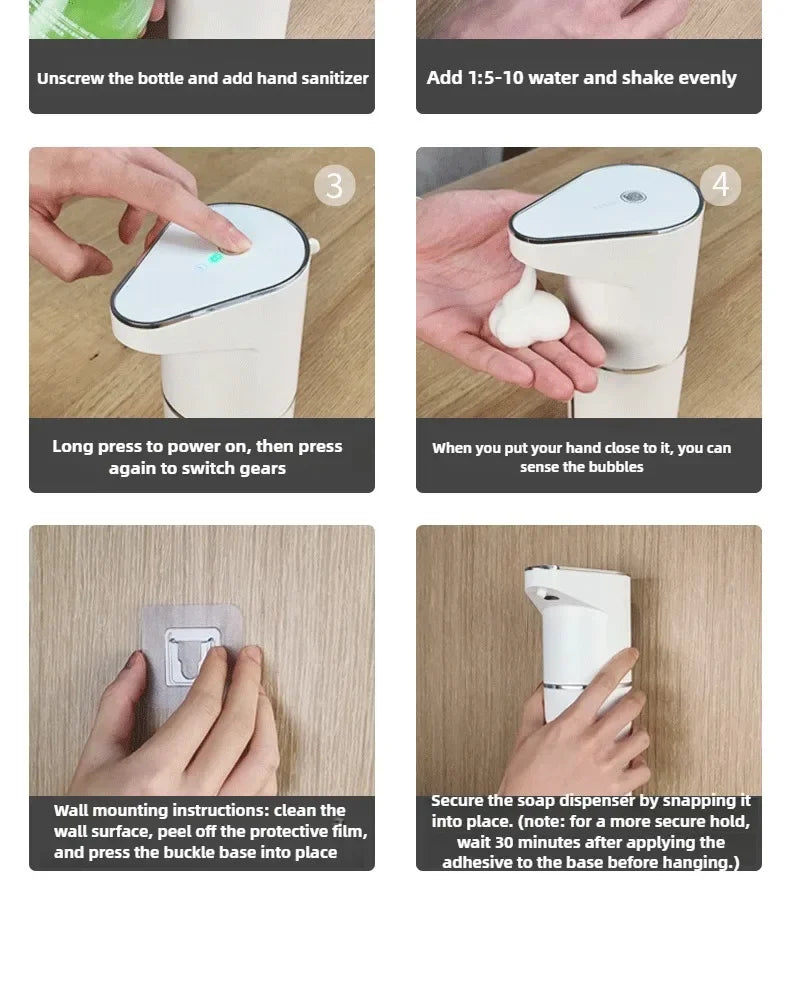 Automatic Sensing Soap Dispenser - Contactless Wall Mounted Frother