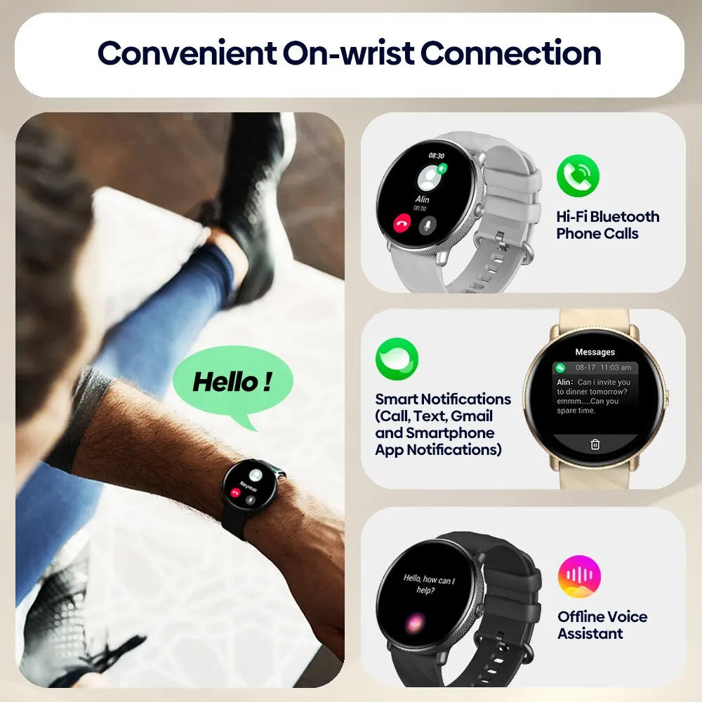 Zeblaze GTR 3 Pro: Voice Calling Smart Watch with AMOLED Display & 316L Steel Frame