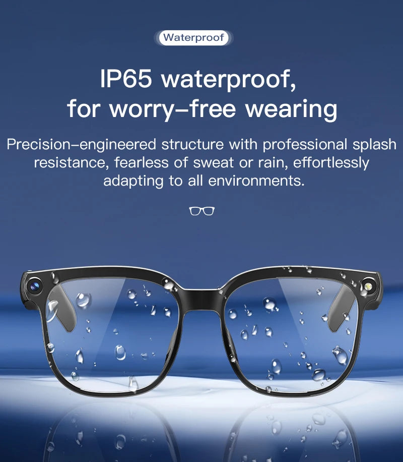 GUHUAVMI 800W HD Camera Glasses for Men - Hands-Free Translator & Video