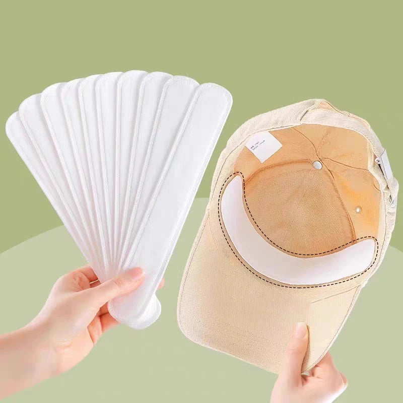 Invisible Hat Sweat Pads for Men & Women | 10/100pcs | Stain & Odor Protection