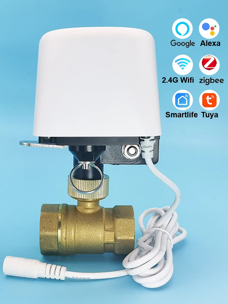 Vabena Tuya Smart Water Valve - Remote Control & Leak Detection