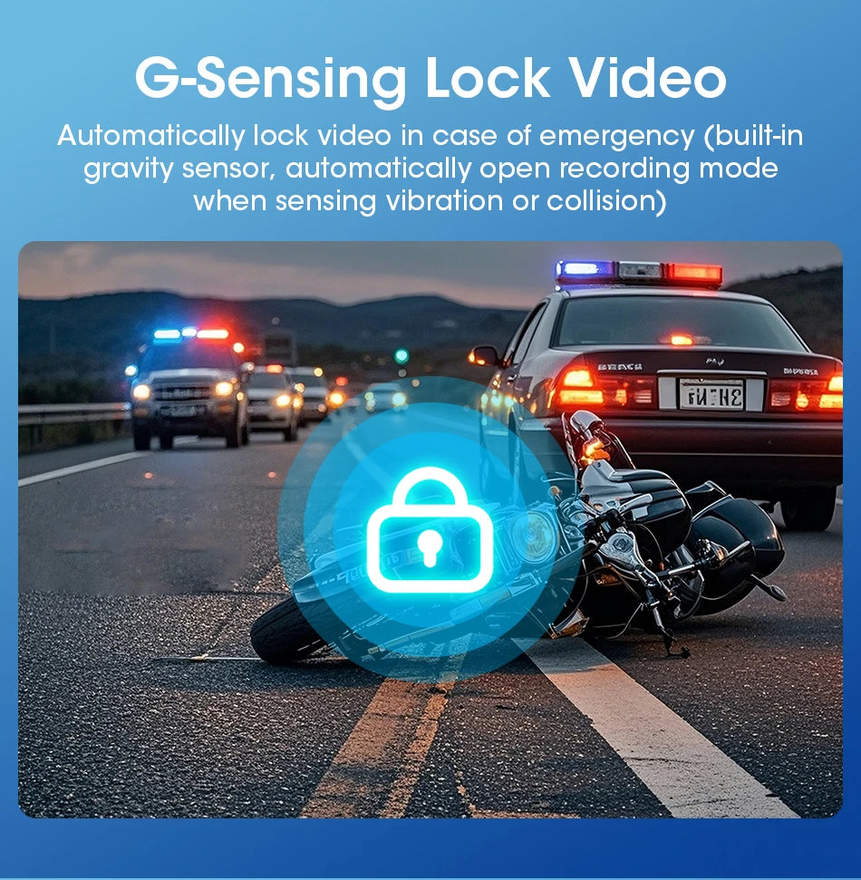Jansite 8.1" 4K Motorcycle DVR Monitor with CarPlay & GPS