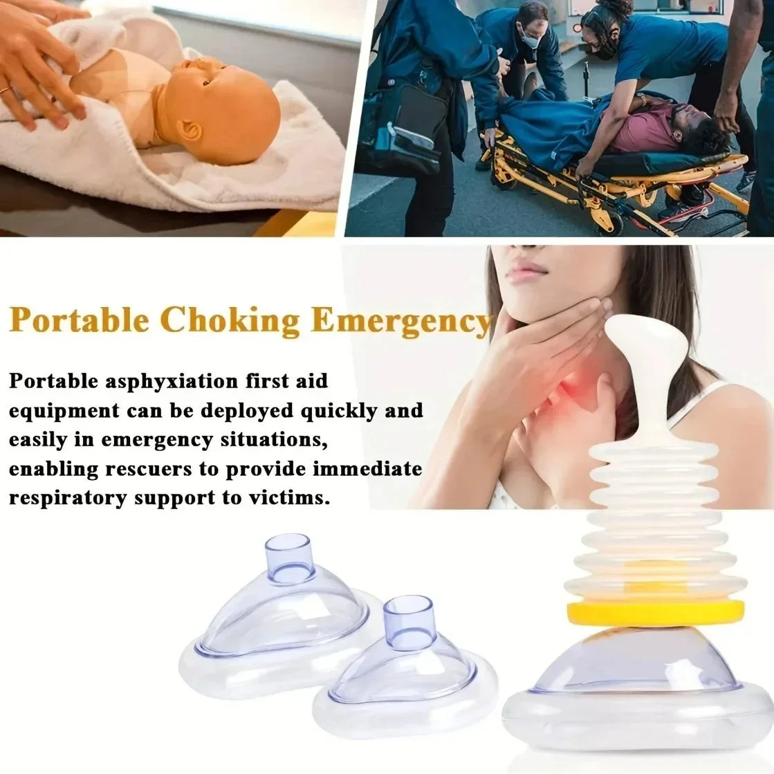 Choking Rescue Device Kit for Adults & Children - 2 Sizes