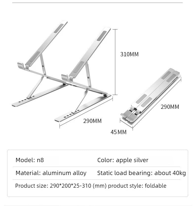 Dawndesslo Ergonomic Laptop Stand - Adjustable Desk Holder