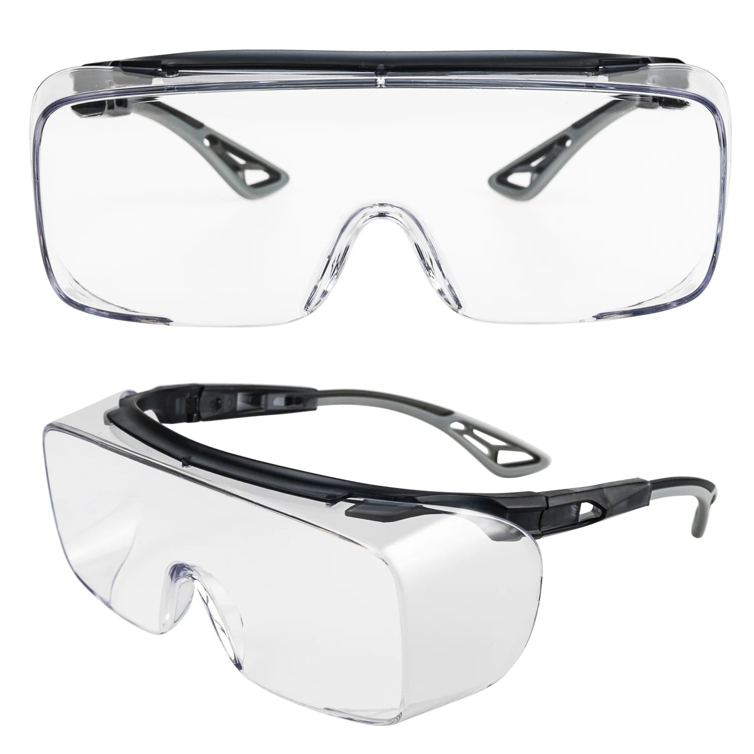 Vabena HM6 Adjustable Safety Glasses Over Glasses - ANSI Z87.1 Anti-Fog & Scratch Resistant