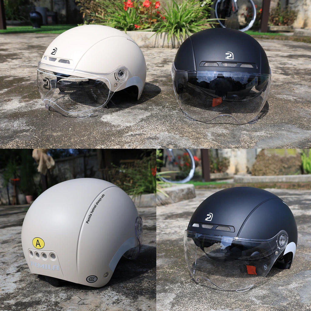 PEMILA Cycling Helmet with Goggles, Ear Protection & Reflective Safety - Adult MTB Road E-Bike