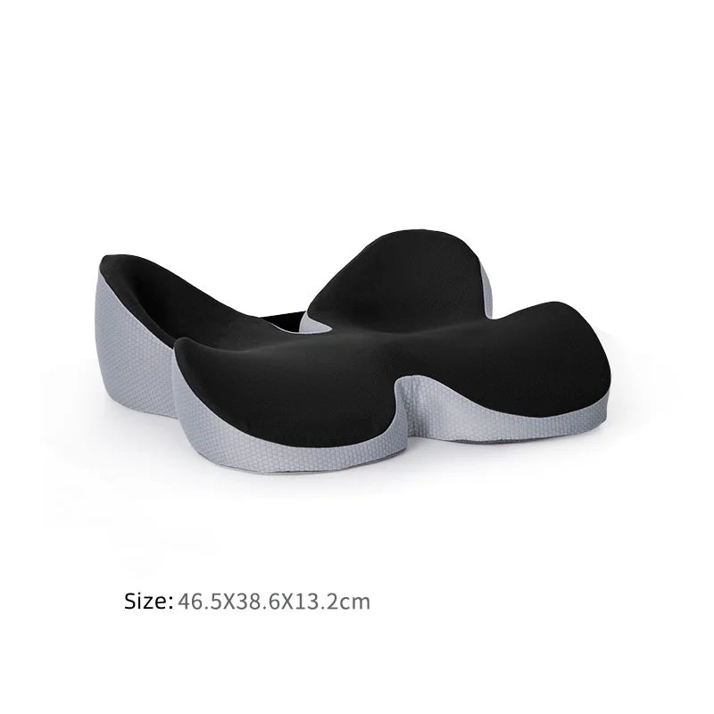 Portable Memory Foam Seat Cushion - U-Shaped Ergonomic Support for Office, Car, & Travel