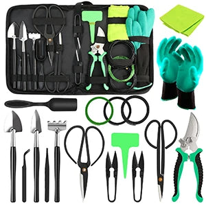 Vabena 24-Piece Bonsai Tool Kit for Beginners - Complete Care Set