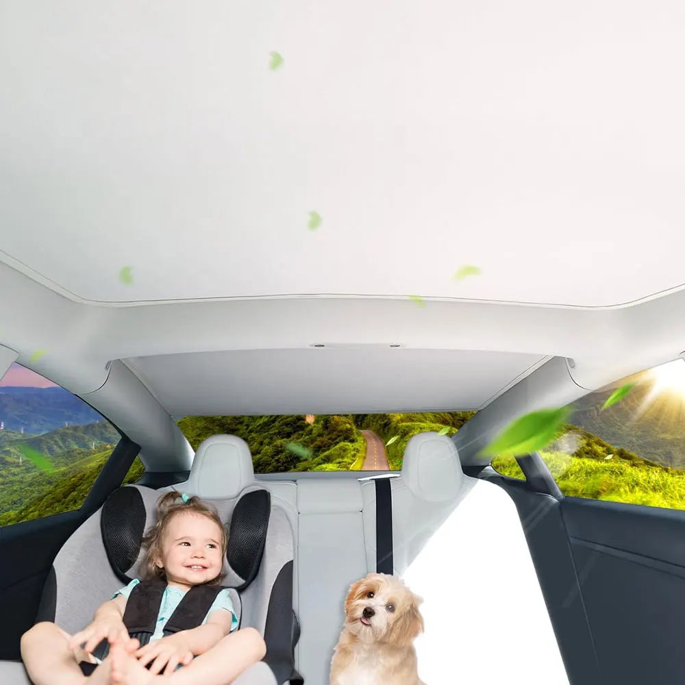 Tesla Model 3 Highland 2026 & Model Y Sunroof Sunshades | Ice Cloth Heat Blocker