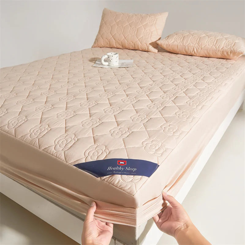 Waterproof Mattress Protector | Soft, Breathable Fitted Sheet for Single/Double Bed