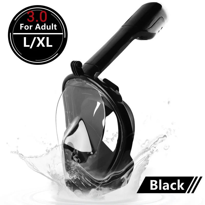 Vabena Full Face Diving Mask - Anti-Fog Snorkel Gear for Adults & Kids