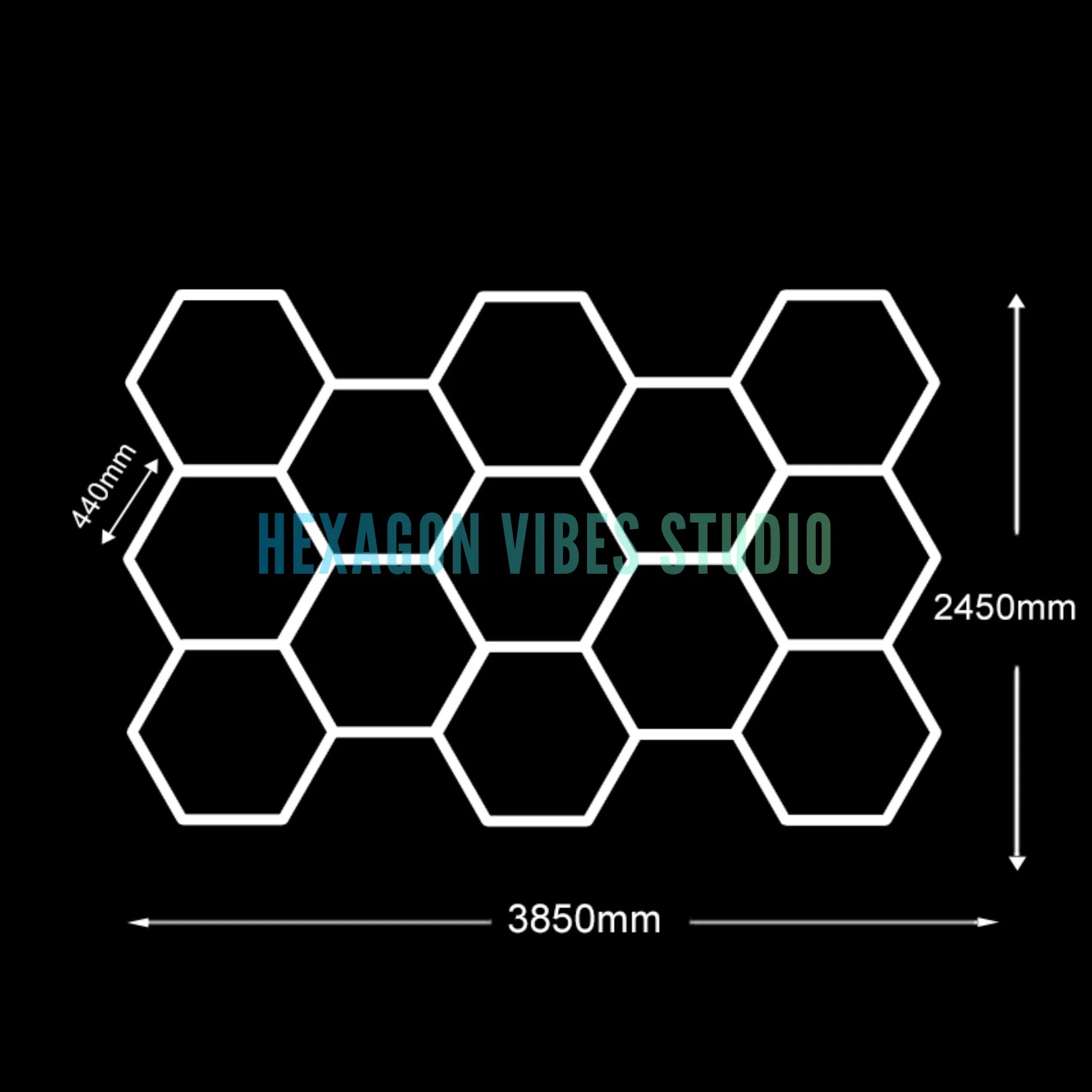 Garage Hexagon LED Light 50000H 6500K Ultra Bright