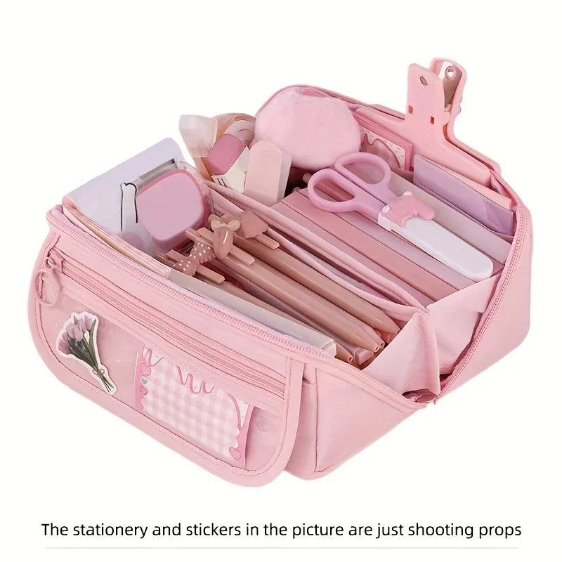Large Capacity Multifunctional Pencil Case & Desktop Organizer for Kids