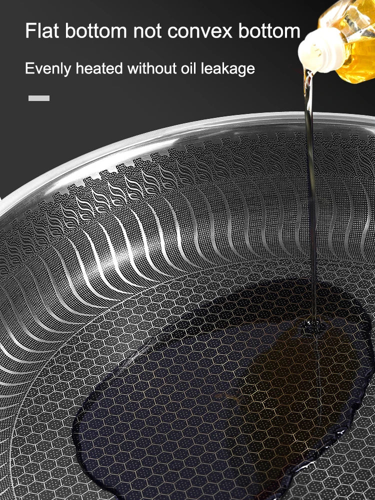 Tri-Ply 316 Stainless Steel Honeycomb Frying Pan & Wok - All Stoves