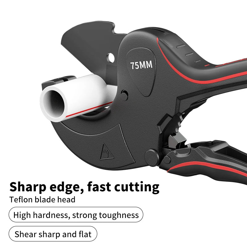 Pipe Cutter 32-75mm - Aluminum Alloy Body Ratchet Tube Cutter