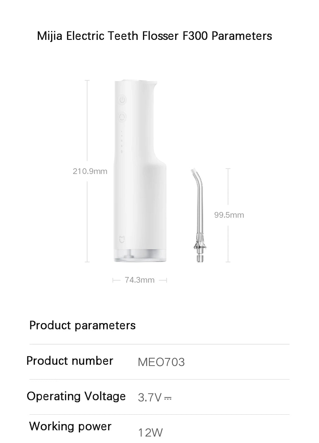 MIJIA XIAOMI F300 Portable Water Flosser - Deep Clean Oral Irrigator