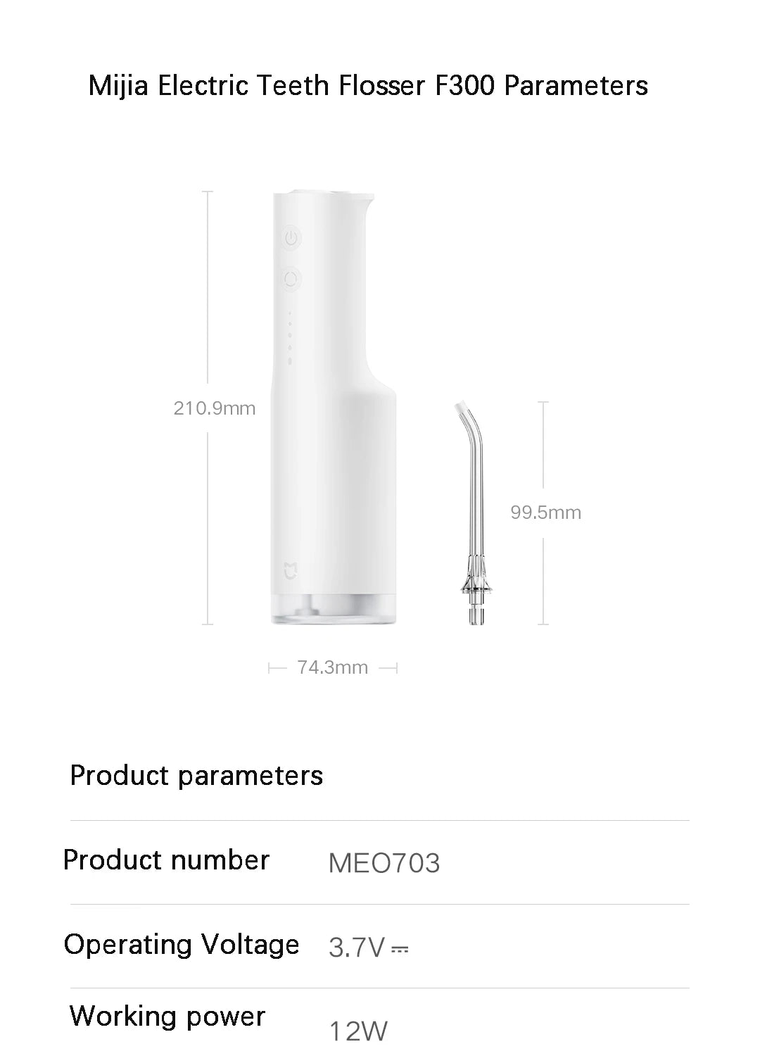 MIJIA XIAOMI F300 Portable Water Flosser - Deep Clean Oral Irrigator