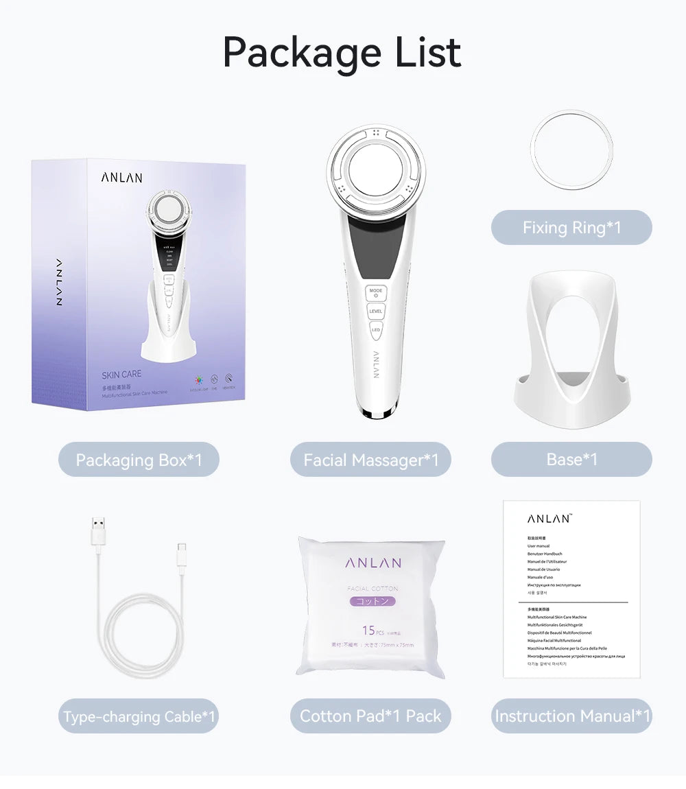 ANLAN Facial Massager Pro | Microcurrent Face Lifting & Anti-aging Device