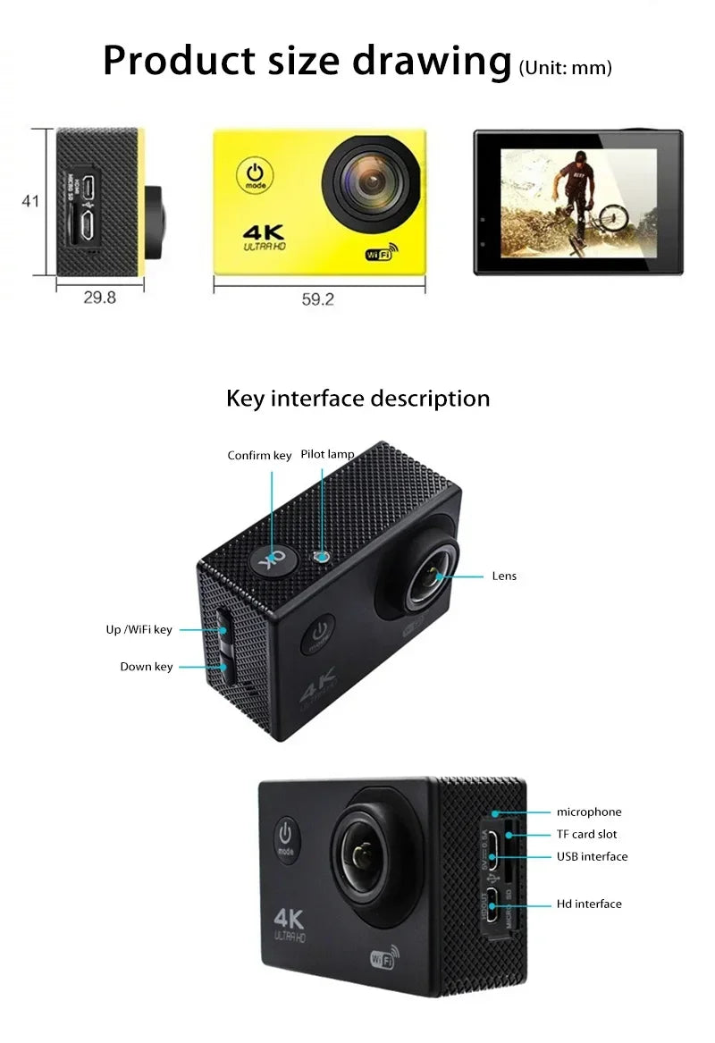 Vabena 4K Ultra HD Action Camera | Vlogging & Sports