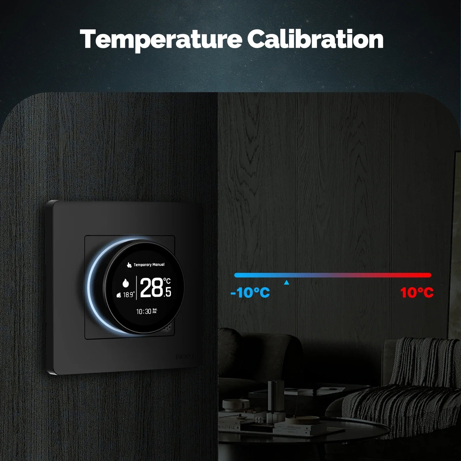 MOES Smart Knob Thermostat - Wi-Fi Heating Control