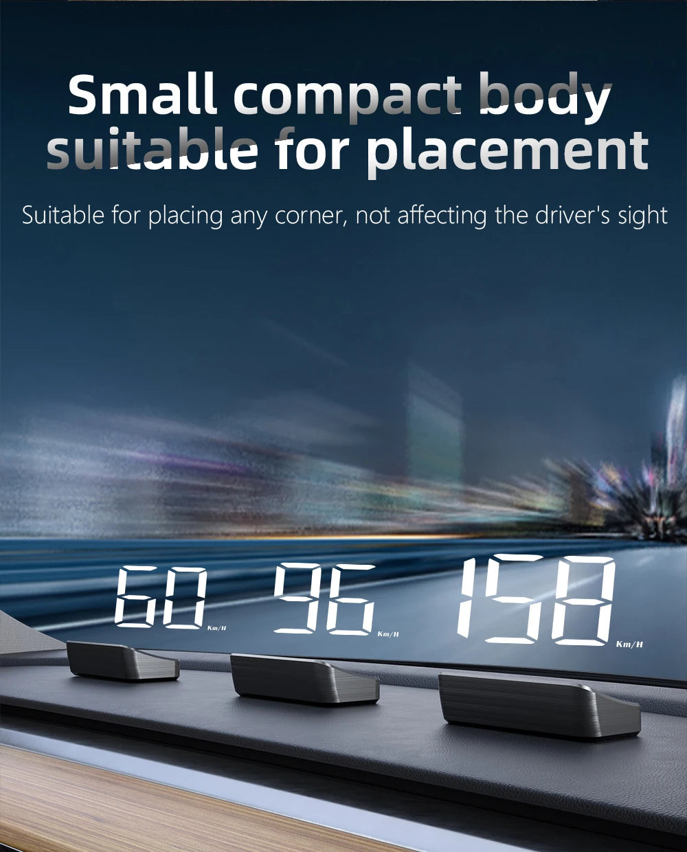 M2 HD Car HUD Windshield Projector | GPS Speedometer Display