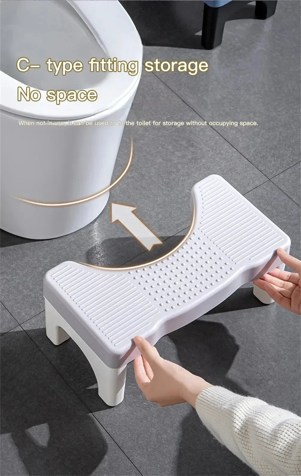 Ergonomic Squatty Potty Toilet Stool for Kids, Pregnant Women & Elderly – Bathroom Foot Stand