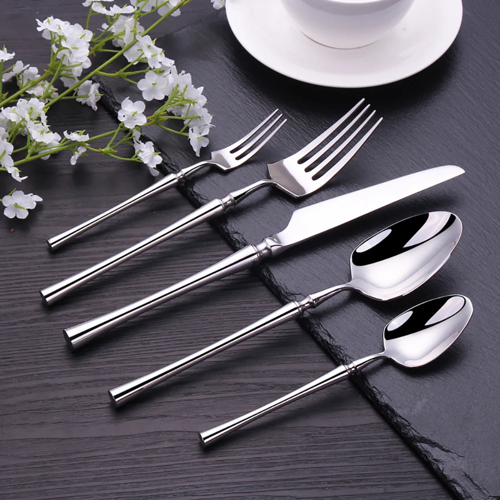 Luxury Gold Cutlery Set - Stainless Steel Dinnerware Flatware (10-30 Pcs)