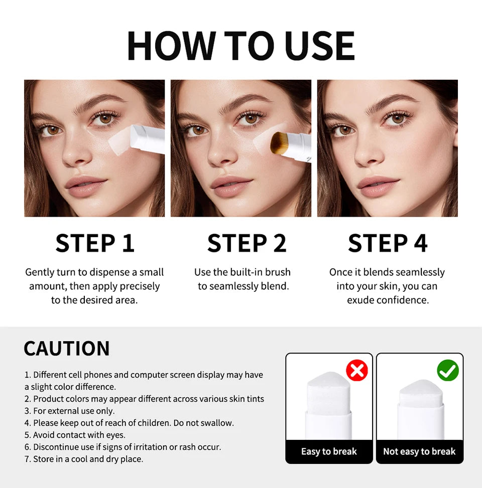 Lakerain Color Changing Foundation Stick - Full Coverage Matte