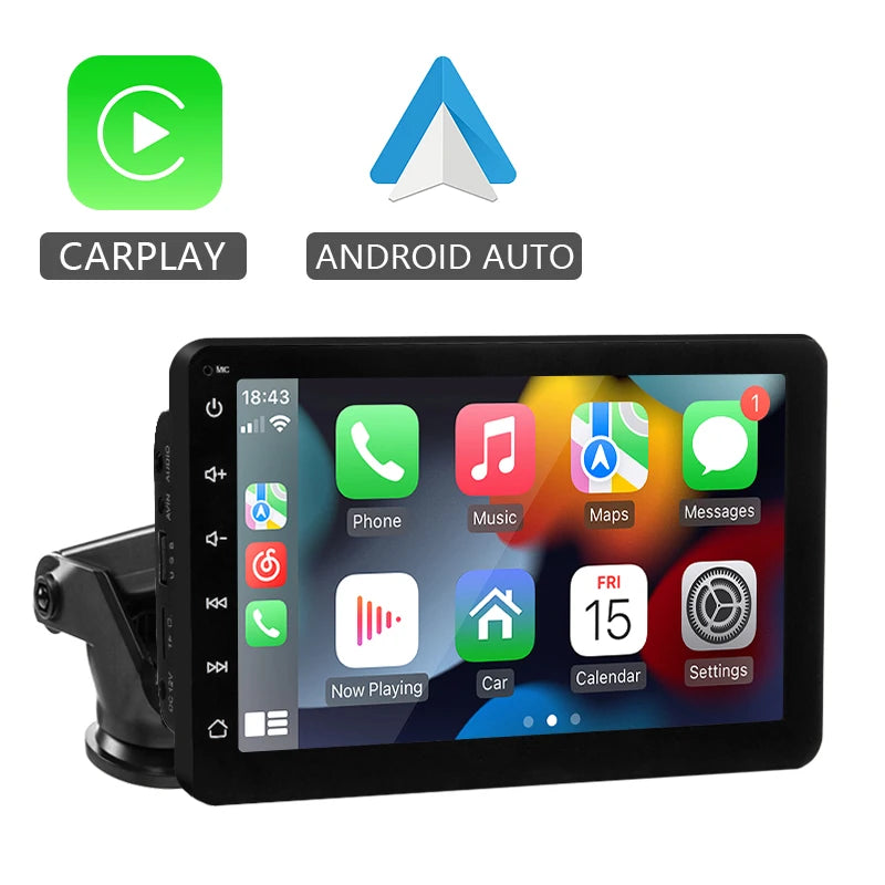 Hippcron 7inch Wireless CarPlay Android Auto Portable Car Radio