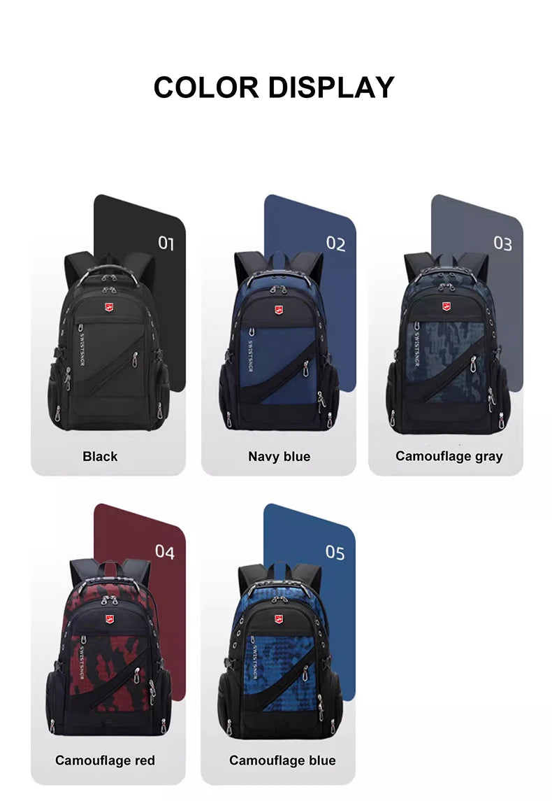 Vabena 2026 Waterproof Laptop Backpack - 17/20 Inch Travel & Everyday Rucksack for Men & Women
