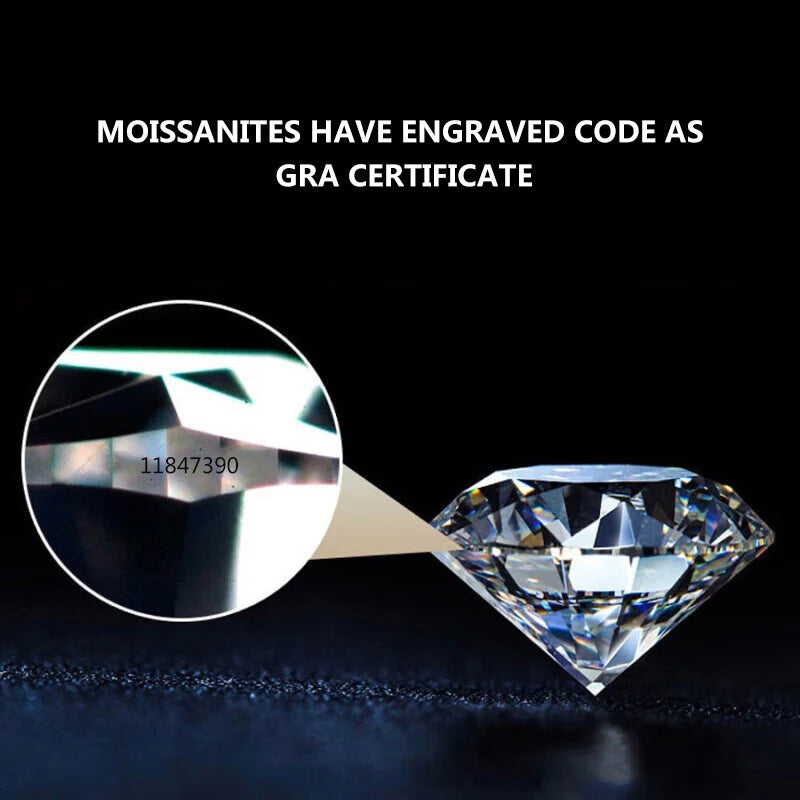Certified 2ct D VVS1 Moissanite Ring - Sterling Silver Elegance