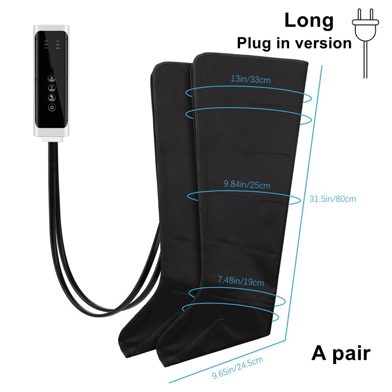 JinKairui Electric Pneumatic Leg Massager for Deep Thigh, Calf & Foot Relaxation with Remote Control