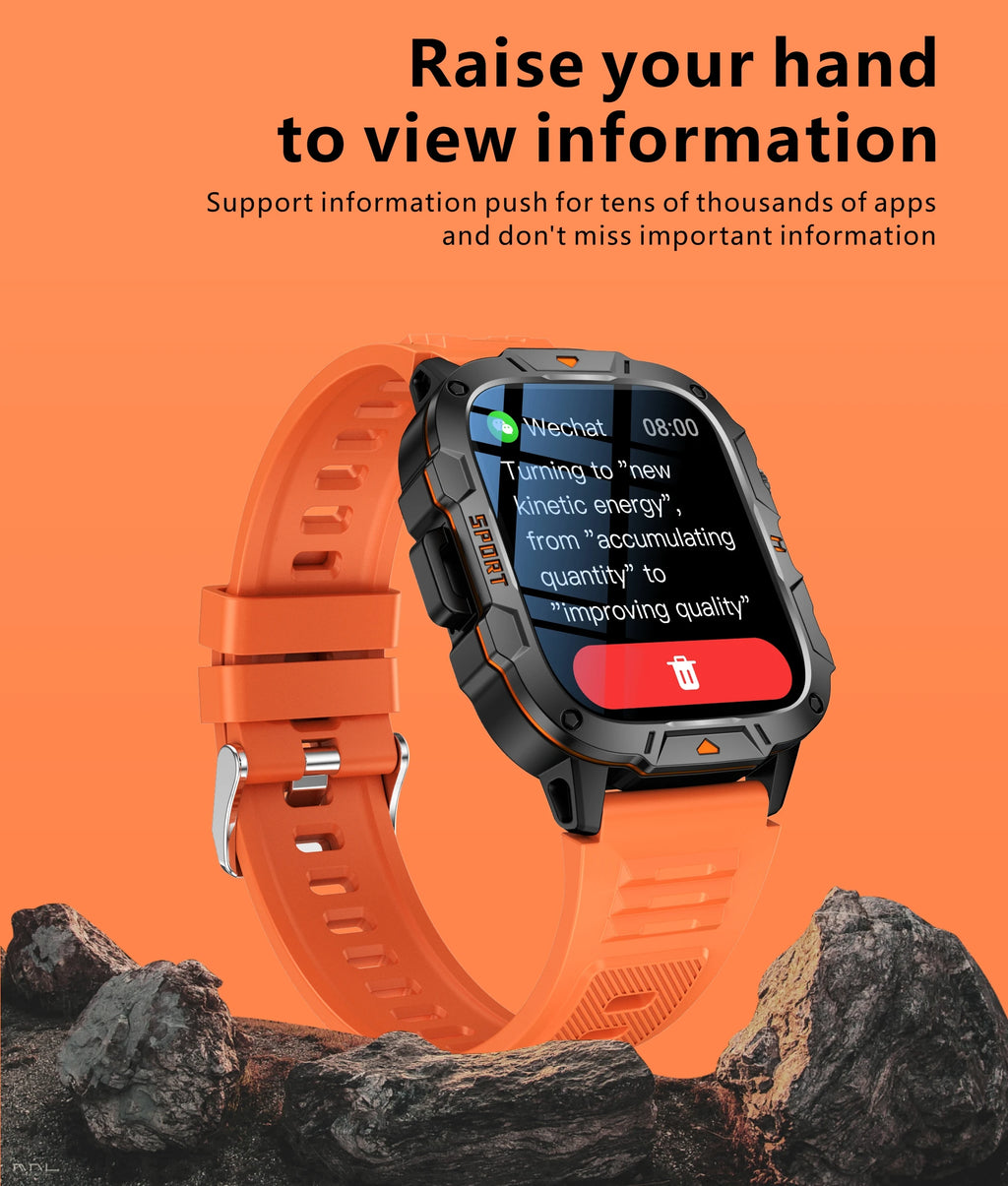 Military-Grade Smartwatch for Men | AMOLED Display | 5ATM Tactical Watch