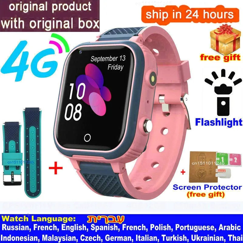 LT21 Kids 4G Smartwatch - GPS, Video Call, SOS, IP67 Waterproof