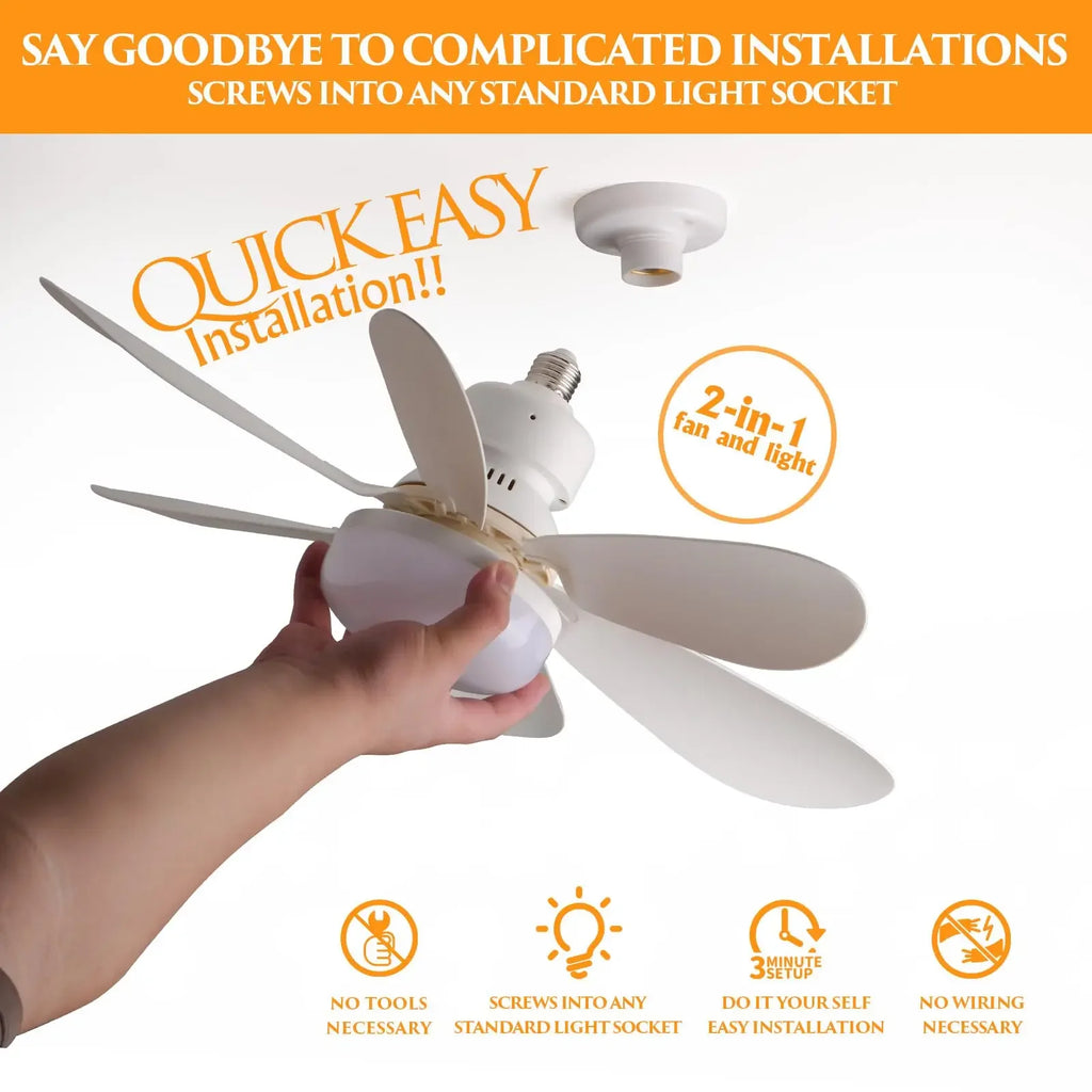 Vabena LED 40W Ceiling Fan Light E27 with Remote Dimming