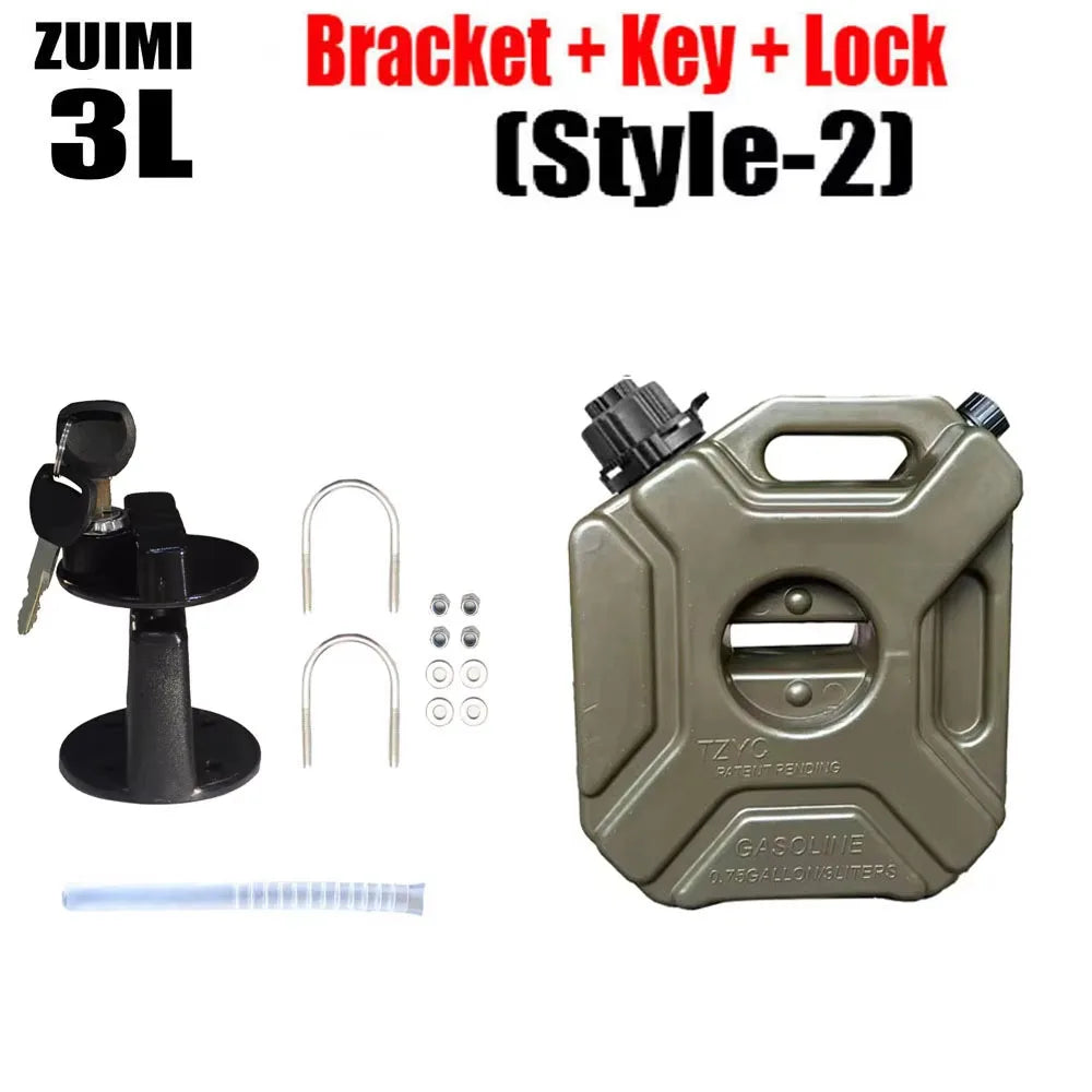 Motorcycle Fuel Tank 3/5L Child Lock Anti-static Jerry Can