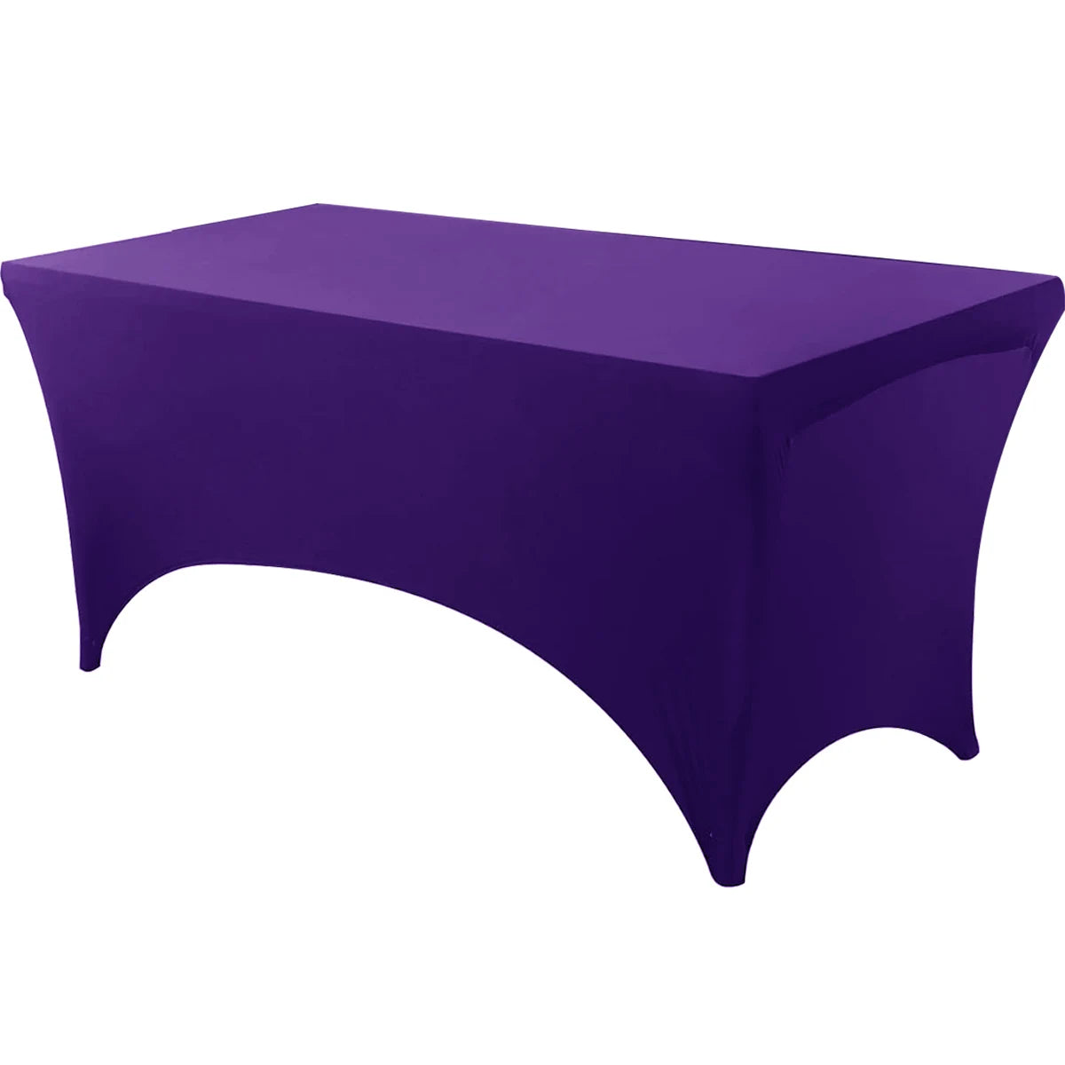 Spandex Tablecloth - Tight Fitted, Washable & Wrinkle Resistant Rectangular Table Cover for Events & Parties